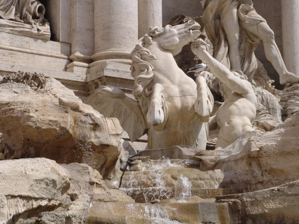 羅馬 : 許願池和它的 18 世紀巴洛克噴泉特萊維噴泉 Fontana di Trevi