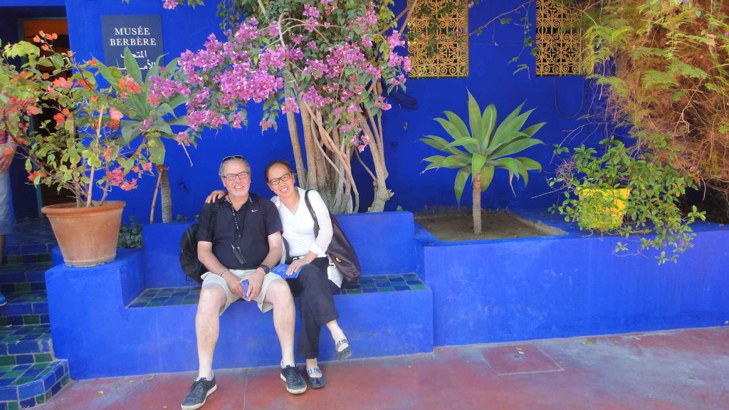 馬若雷勒花園 Majorelle Garden : 鮮豔色彩不禁讓我想起同樣以色彩斑斕著稱的墨西哥